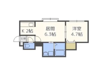 アスティ平岸【101号室】の間取り