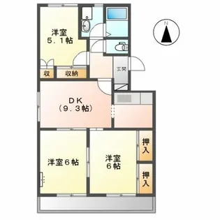 ガーデンヒルズN【2階】の間取り