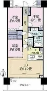 パークタワー南千里丘【19階】の間取り