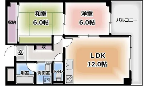 大阪府守口市藤田町4丁目【マンション】の間取り