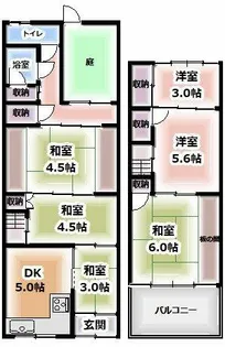 大阪府門真市末広町【テラスハウス】の間取り