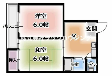 秀和第二ハイツ【3階】の間取り