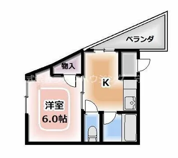 栄町ハイツ【4階】の間取り