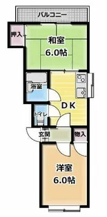 ハイツいわさか【2階】の間取り