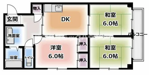 大阪府守口市藤田町3丁目【マンション】の間取り