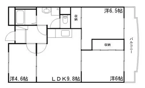 リッチウォーク佃町【603号室】の間取り