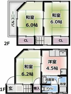 大阪府守口市大久保町3丁目【一戸建】の間取り