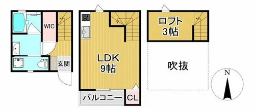 works KRM【04号室】の間取り