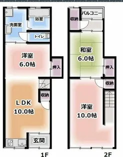 大阪府守口市藤田町3丁目【一戸建】の間取り