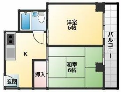 ウィンライフ松原Ⅱ【1階】の間取り