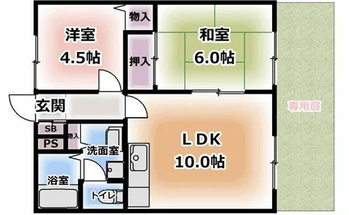 エスポワールA【1階】の間取り