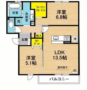 フローラ【3階】の間取り