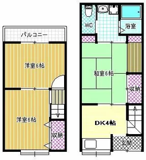大阪府羽曳野市高鷲10丁目【一戸建】の間取り