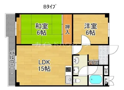 ミリカハイツ【6階】の間取り