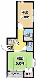 エムハイツ藤田【3階】の間取り