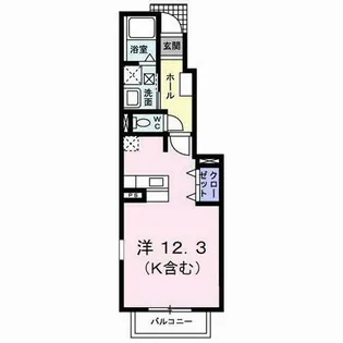 グランデフィC【1階】の間取り