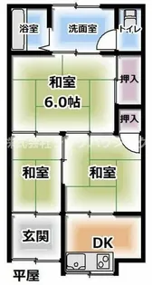 大阪府門真市常盤町【テラスハウス】の間取り