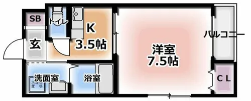 コート八重桜【3階】の間取り