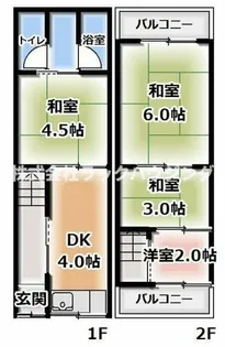 大阪府守口市藤田町4丁目【一戸建】の間取り