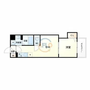 AXIA M-City大阪瑞光【3階】の間取り