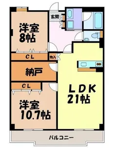 プレディアスタイル旭丘【1階】の間取り