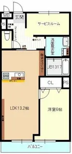 サニーサイドハウス【2階】の間取り