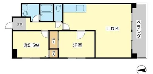 ハイツマエダⅡ【5階】の間取り