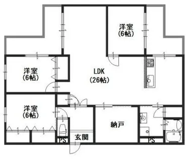 スクエアメゾン姫路城前(旧.シャルム白鷺)【2階】の間取り
