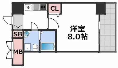 セレニテ北久宝寺【14階】の間取り