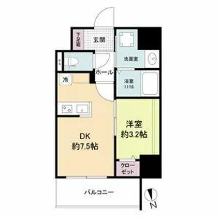 ブランシエスタ都島通【8階】の間取り