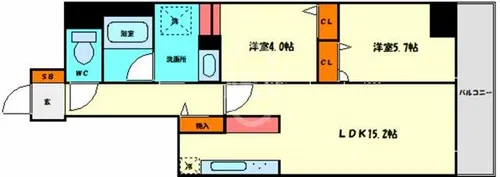 リアライズ天満橋【4階】の間取り