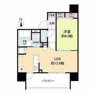 ブランシエスタ都島通【7階】の間取り