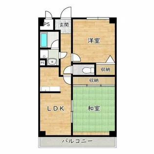 ベルローゼ浜寺【1階】の間取り