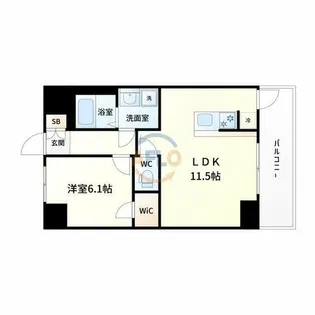 S-RESIDENCE新大阪駅前【7階】の間取り