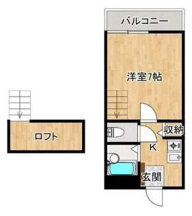 サンメトロ春日【203号室】の間取り