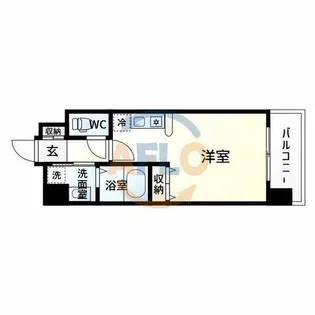 エクセレント上新15【11階】の間取り