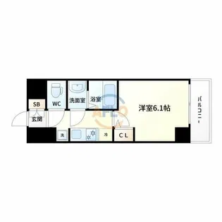 エムブイインプ新大阪【10階】の間取り
