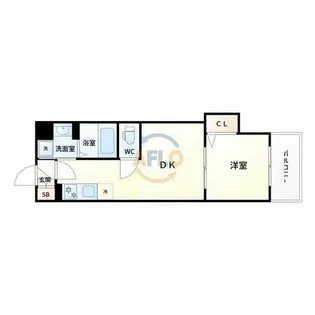 AXIA M-City大阪瑞光【2階】の間取り