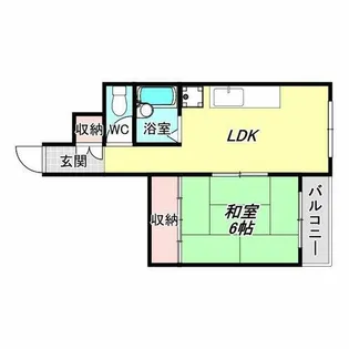 エバーグリーン【3階】の間取り