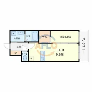 セレニテ東梅田アリエ【9階】の間取り