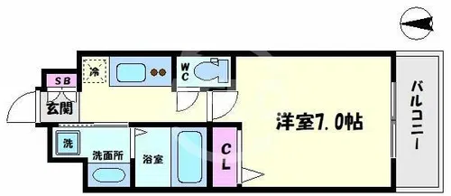 LIVIAZ NAMBA AIRY【3階】の間取り