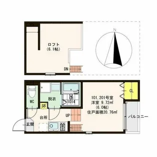 トロワ・スール【1階】の間取り