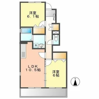シェモア【101号室】の間取り