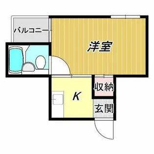 帝塚山ハイツ【6階】の間取り