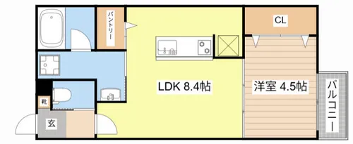 メゾン・ド・メグ湖南【303号室】の間取り