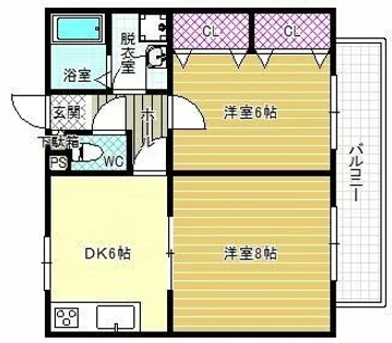 ラピスハイツ【1階】の間取り