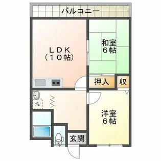 メイゾーン霞ヶ丘F棟【1階】の間取り