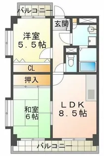 ルミエール垂水【3階】の間取り