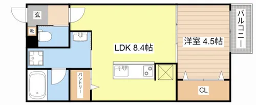 メゾン・ド・メグ湖南【202号室】の間取り