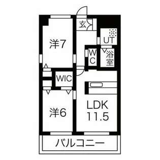 エーデル深江橋【8階】の間取り